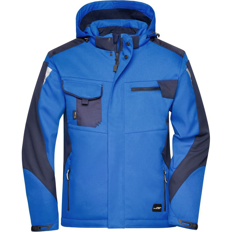 Bunda softshellová James Nicholson Strong - modrá-navy, XXL