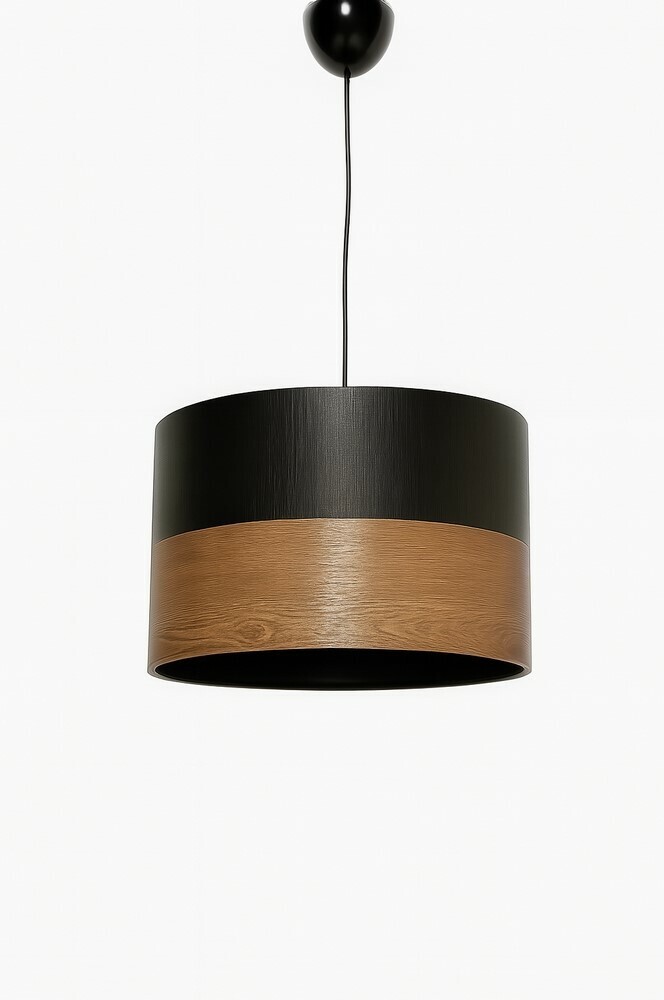Závesný lustr TM122 čierna, hnedá