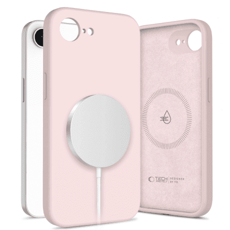 Tech-Protect Liquid Silicone MagSafe kryt na iPhone 16e, ružový