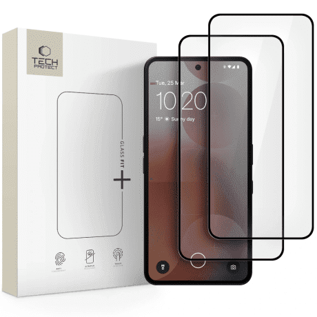 Tech-Protect Glass Fit 2x ochranné sklo na Nothing Phone 3A / 3A Pro, čierne