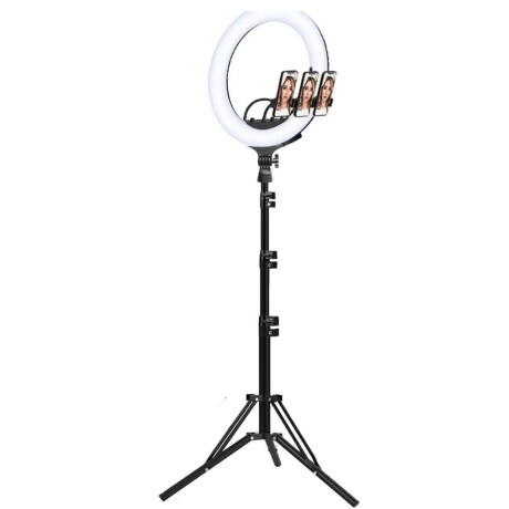 MG Mirror Selfie kruhové LED svetlo + statív 2.1m, čierne