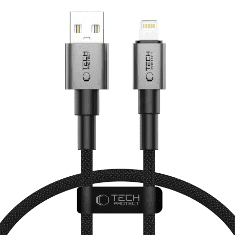 Tech-Protect Ultraboost DNA kábel USB-C / Lightning 12W / 2.4A 25cm, sivý