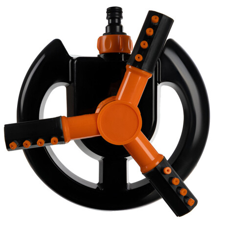 MG Sprinkler 3-ramenný otočný zavlažovač, čierny