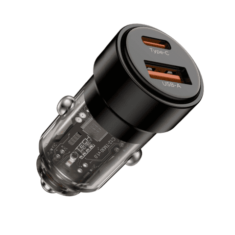 Tech-Protect CC03 autonabíjačka USB / USB-C 75W PD, čierna