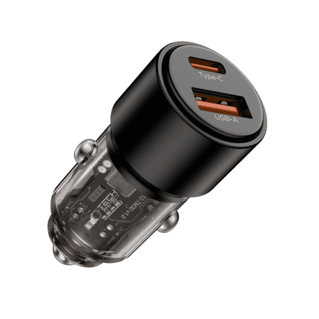 Tech-Protect CC03 autonabíjačka USB / USB-C 95W PD QC, čierna