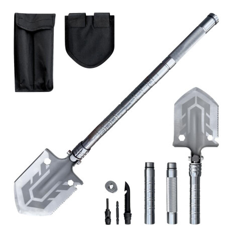 MG Folding Shovel 10in1 skladacia lopata, strieborná