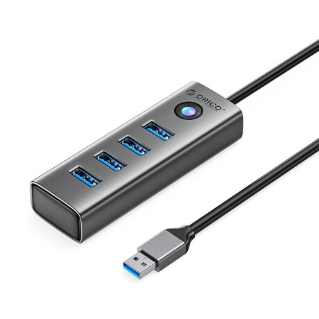 Orico PDD4U-U3 HUB adaptér USB - 4x USB 3.0, šedý