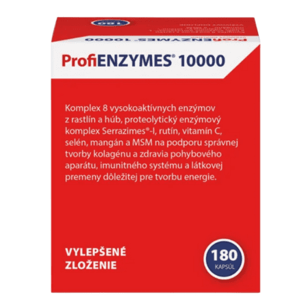 ProfiENZYMES 10000 zmes synergicky pôsobiacich enzýmov z rastlín a húb 180cps