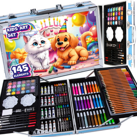 MG Art Suitcase Pets sada pre maľovanie v kufríku pre deti 145ks, ružová