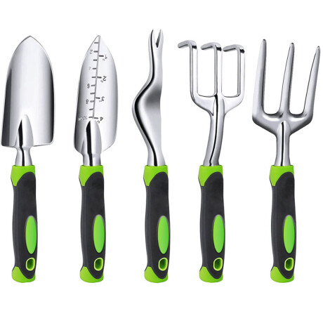 MG Garden Lux sada záhradného náradia 5ks, čierna/zelená