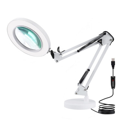 MG Repair Lamp LED stolná lampa s lupou 12W, biela