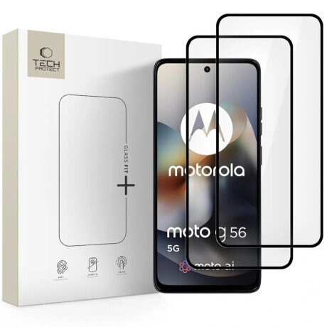 Tech-Protect Glass Fit 2x ochranné sklo na Motorola Moto G56 5G, čierne