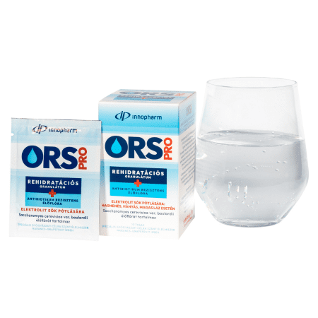 ORS PRO Rehydratačný soľný granulát - InnoPharm perorálny + mikroflóra odolná voči ATB pomarančovo-grapefruitová príchuť vrecká 10x5,8g