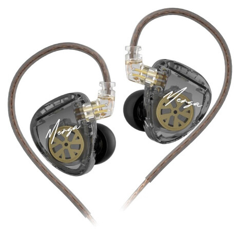 KZ Merga OFC dynamické HiFi slúchadlá do uší, čierne