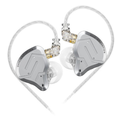 KZ ZSN PRO 2 hybridné HiFi slúchadlá do uší, strieborné