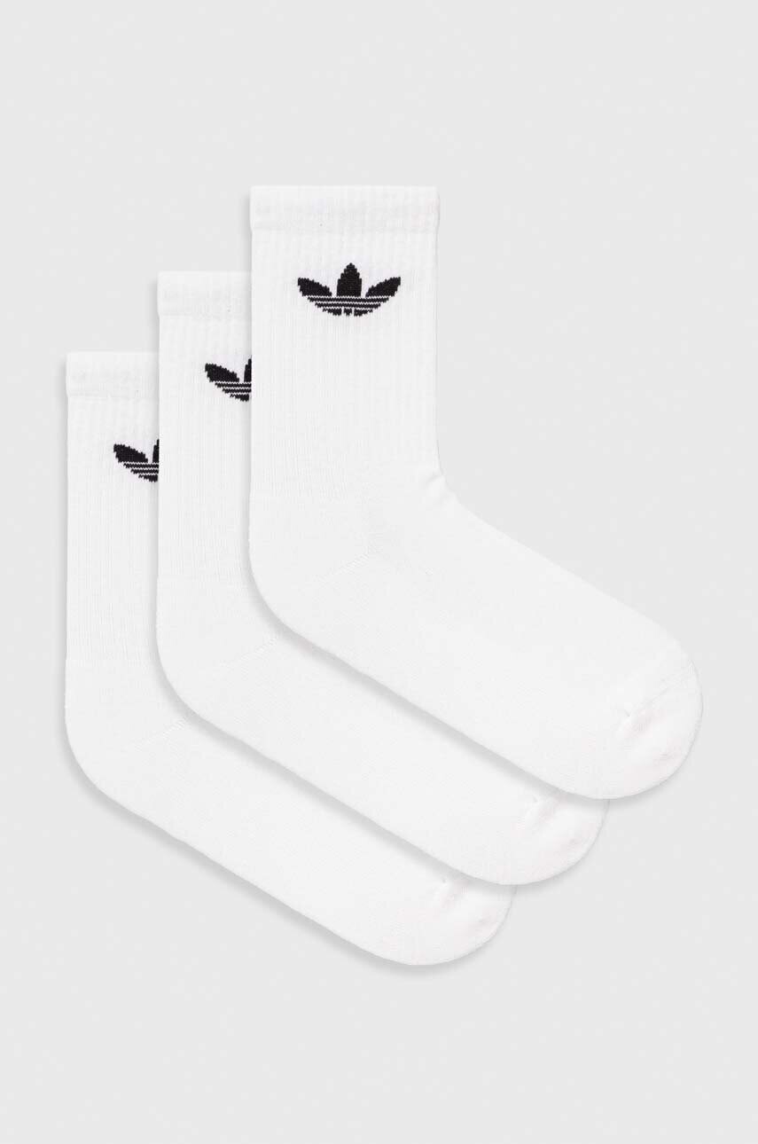 Ponožky adidas Originals 3-pak biela farba, IJ5616