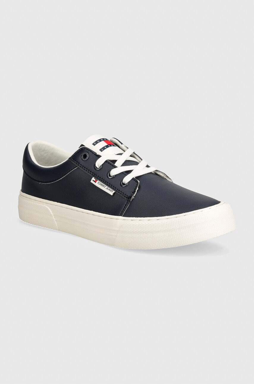 Tenisky Tommy Jeans TJM VULC. SKATE DERBY ESS tmavomodrá farba, EM0EM01400