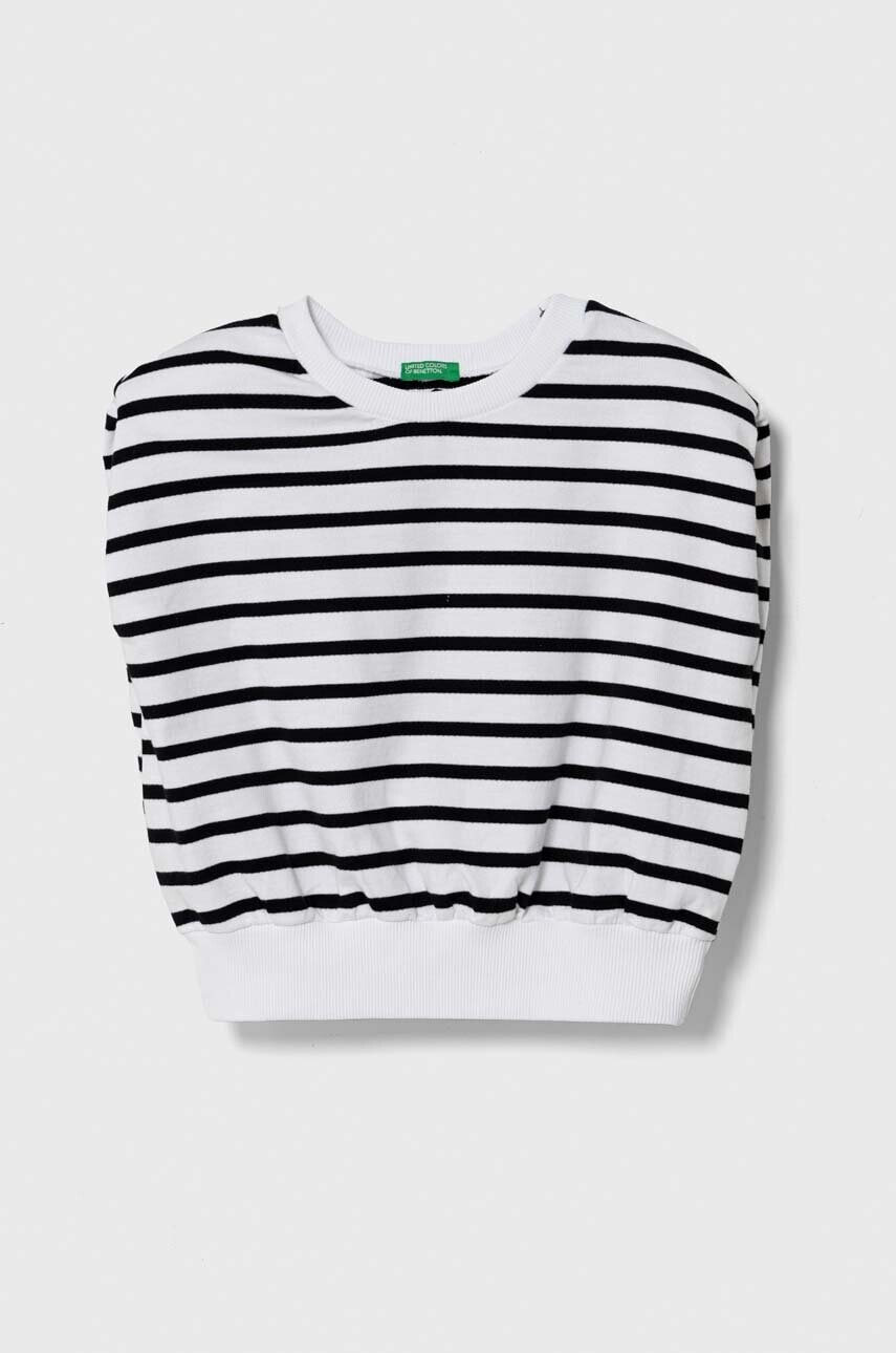 Detské bavlnený top United Colors of Benetton čierna farba