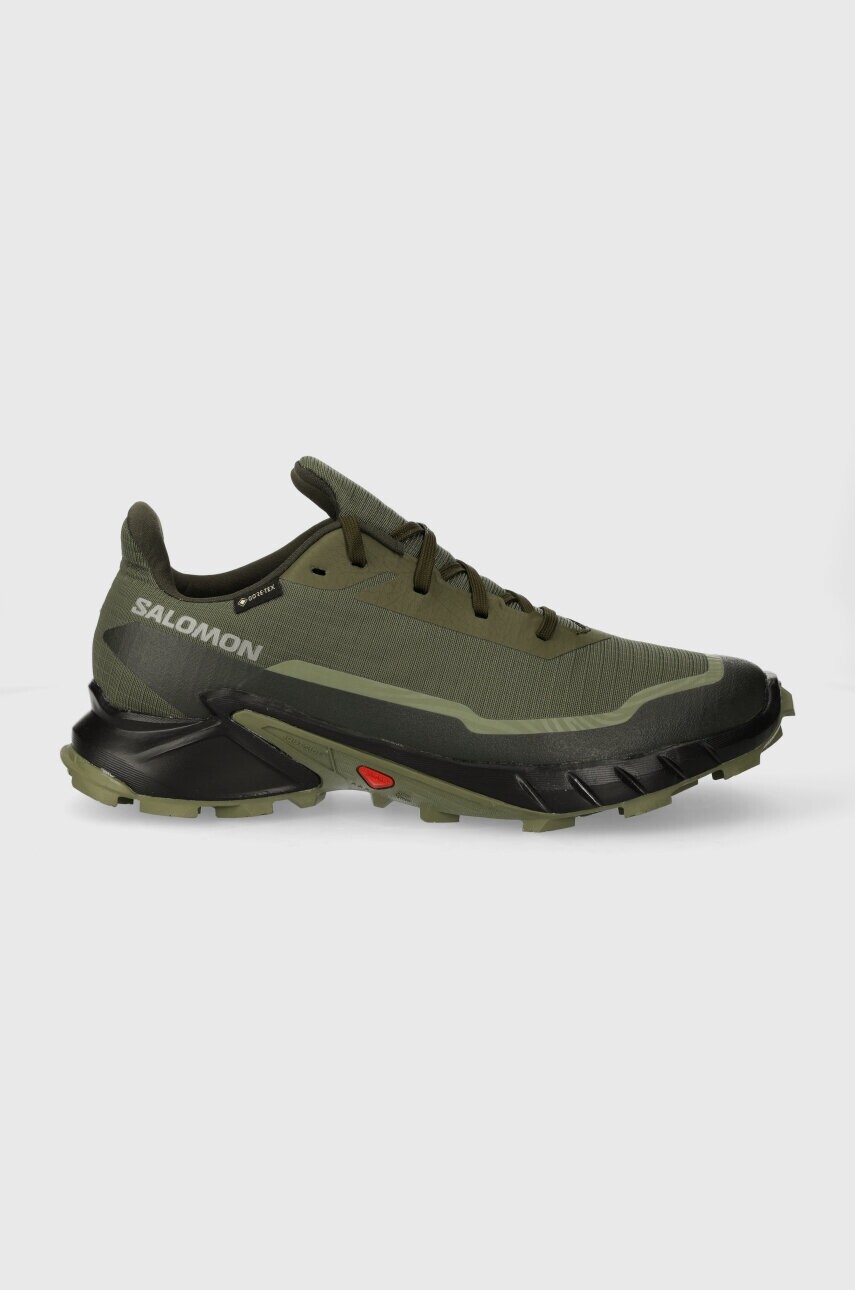 Topánky Salomon Alphacross 5 GTX pánske, zelená farba, L47310300