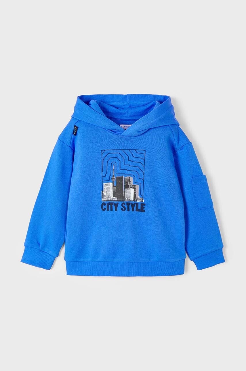 Detská mikina Mayoral s kapucňou, s potlačou, 4453