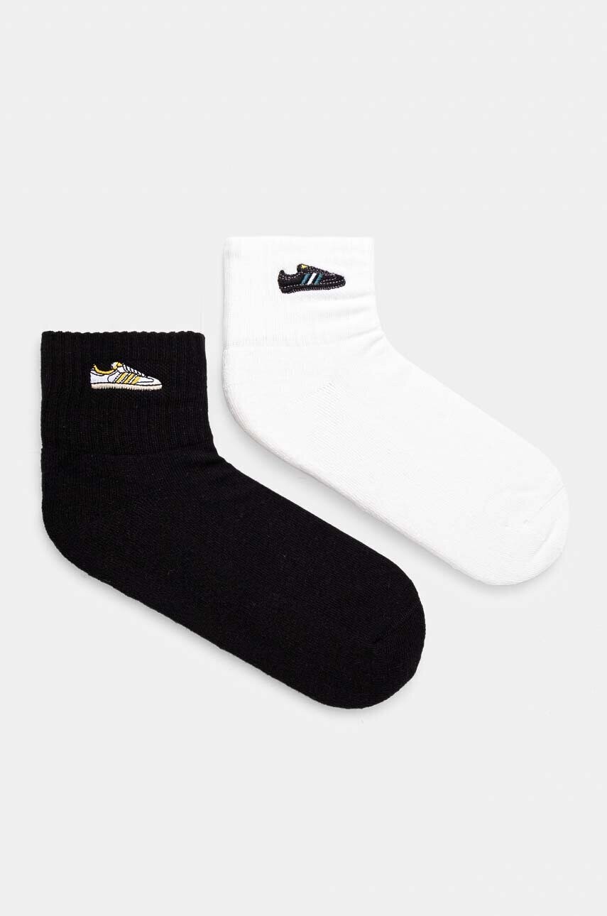Ponožky adidas Originals 2-pak biela farba, IX6810