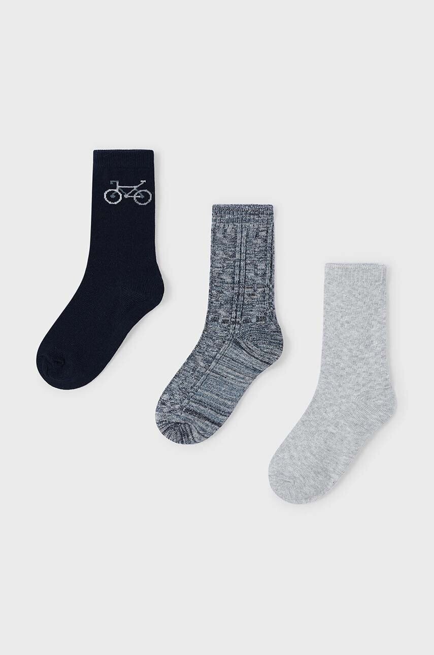 Detské ponožky Mayoral 3-pak šedá farba, 10804