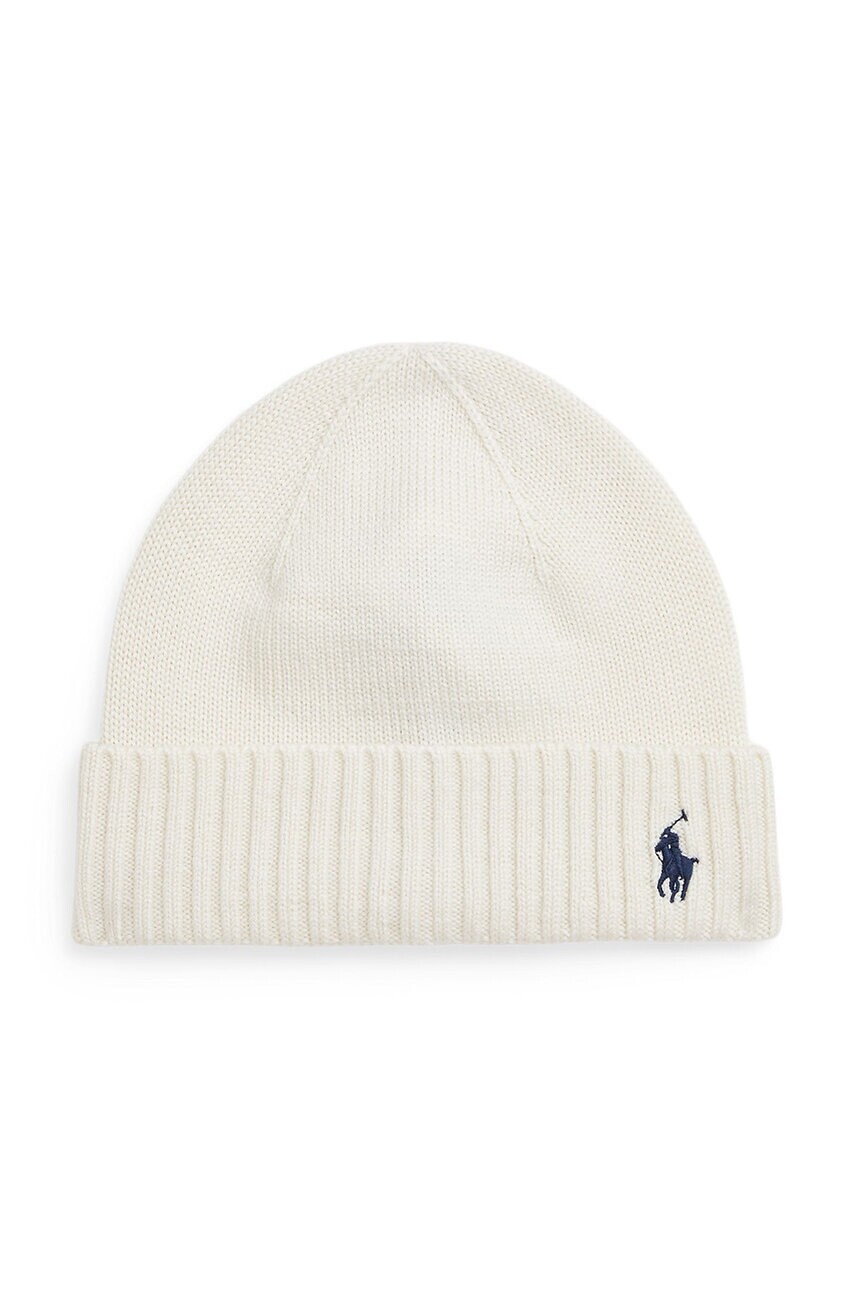 Detská vlnená čiapka Polo Ralph Lauren béžová farba biela, 323953204003