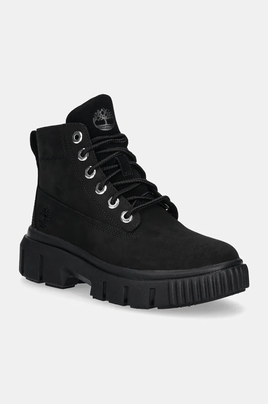 Semišové workery Timberland Greyfield dámske, čierna farba, na platforme, TB0A5RNG0011