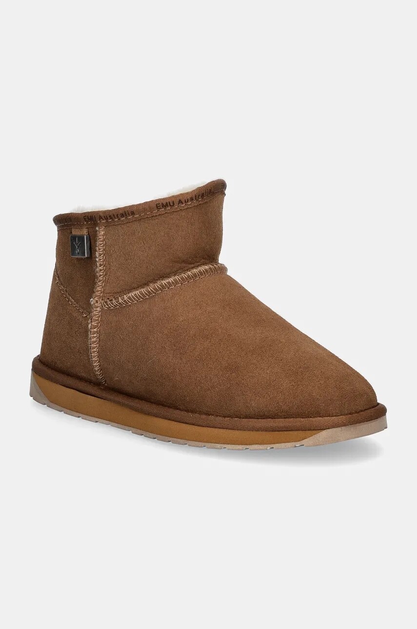 Semišové snehule Emu Australia Platinum Slim Darling hnedá farba, WP11875.CHES