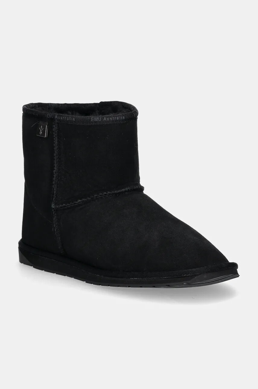 Semišové snehule Emu Australia Platinum Stinger Mini čierna farba, MP10003.BLAK