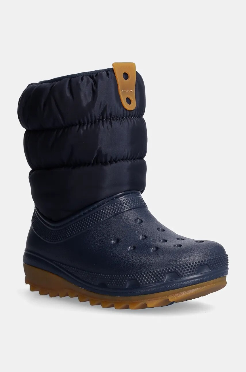 Detské snehule Crocs CLASSIC NEO PUFF BOOT tmavomodrá farba, 207684