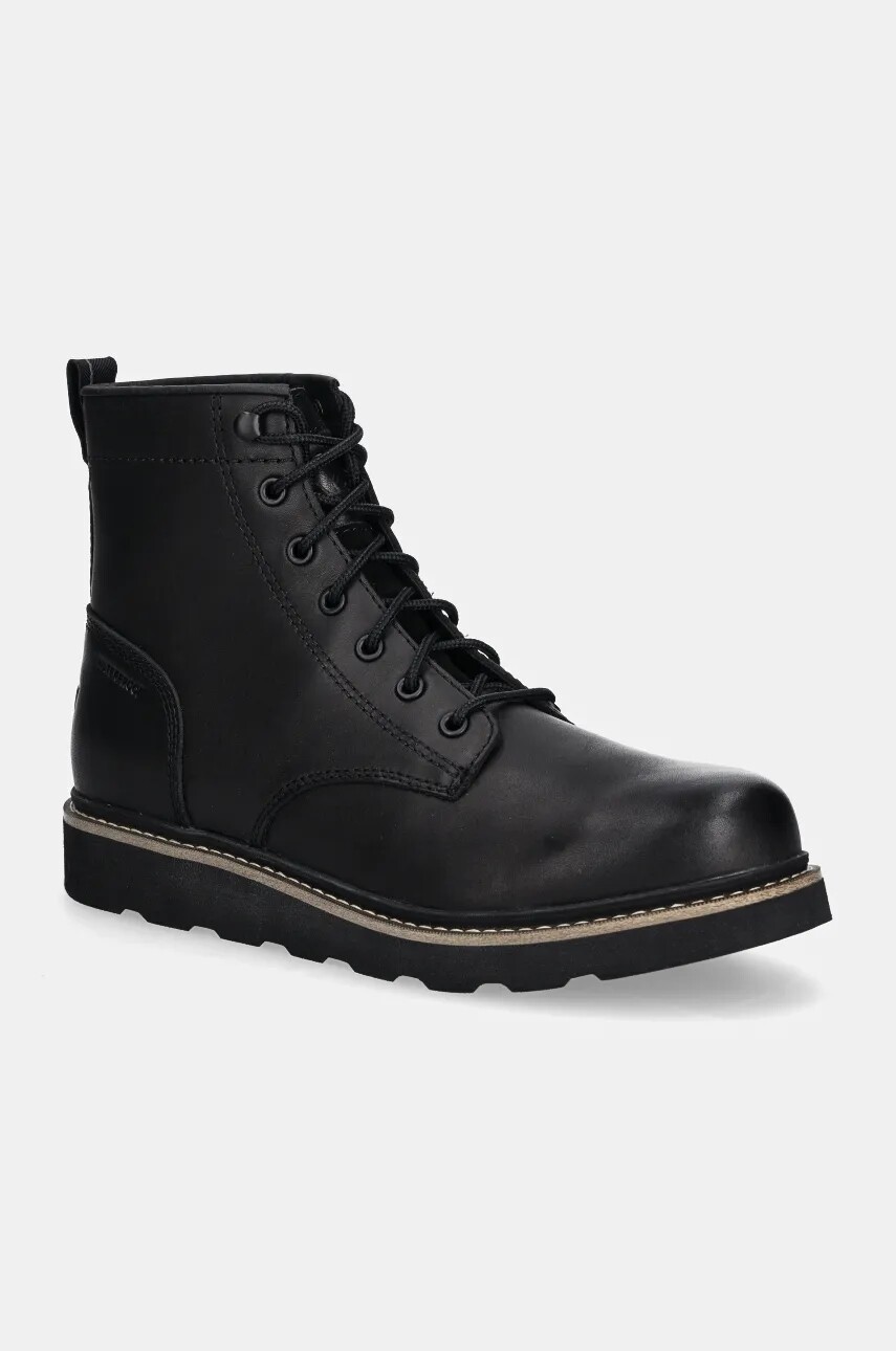 Kožená obuv Sorel SLABTOWN 62 6inch WP pánska, čierna farba, 2078341010