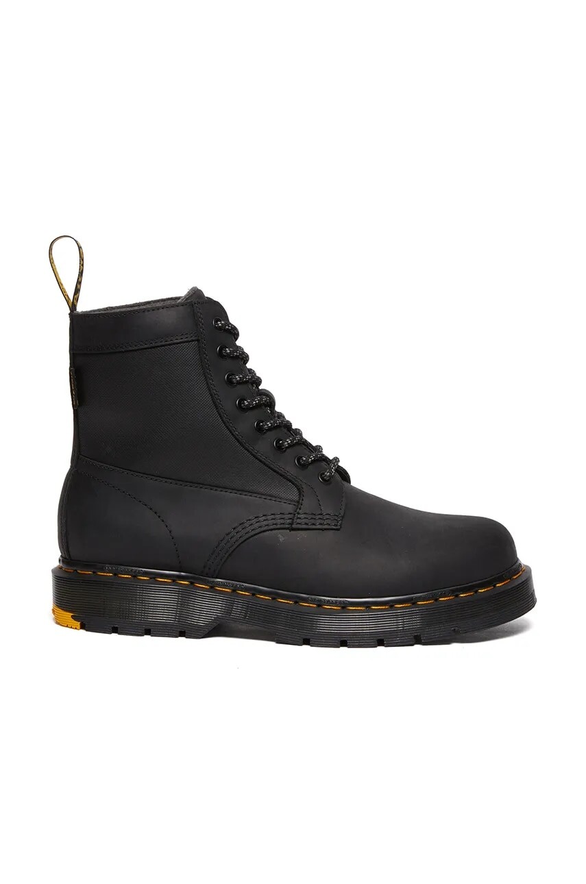 Kožené workery Dr. Martens 1460 Trinity čierna farba, na plochom podpätku, zateplené, DM31190001