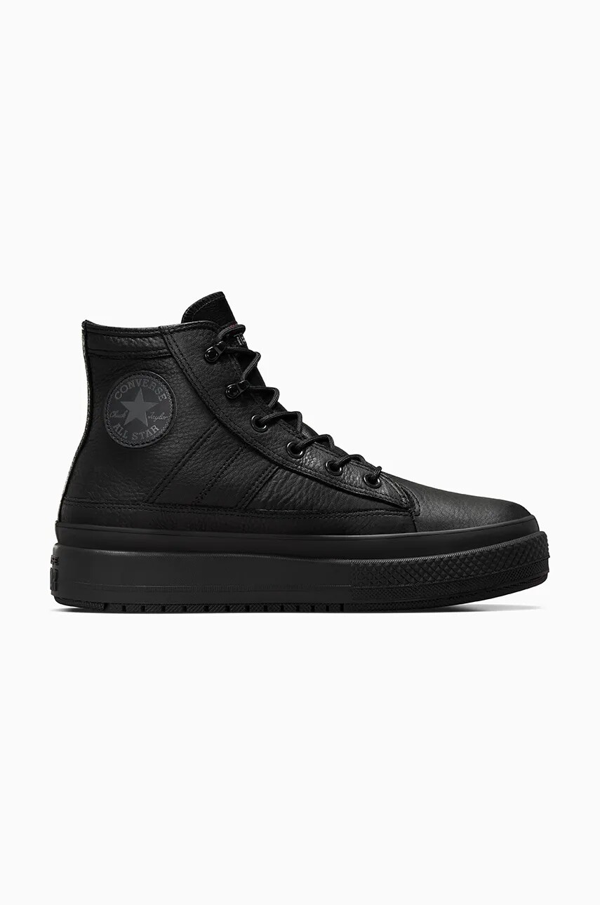 Kožené tenisky Converse Chuck Taylor All Star Equip Waterproof čierna farba, A08557C