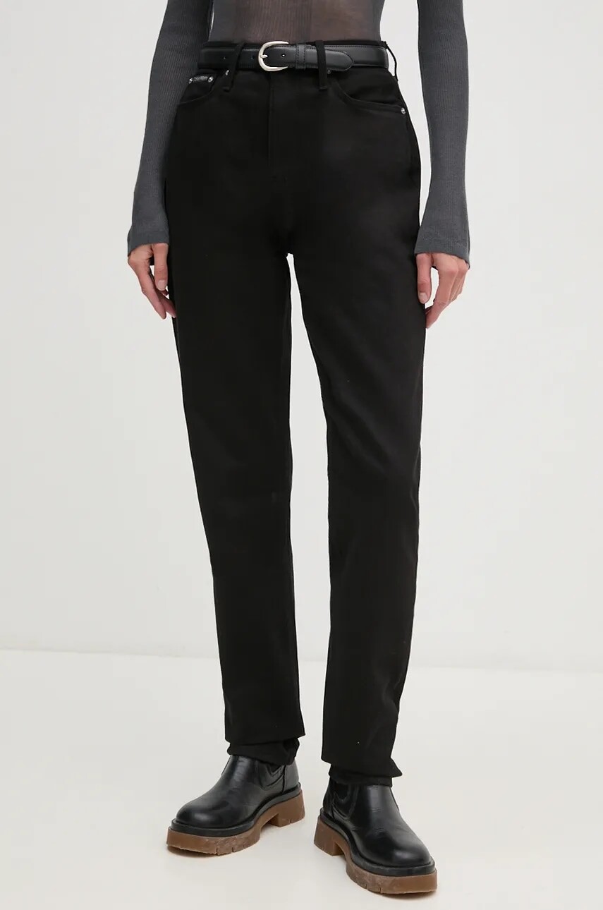 Rifle Calvin Klein Jeans dámske, čierna farba, J20J224896