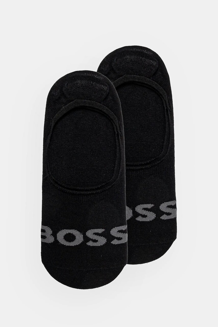 Ponožky BOSS 2-pak pánske, čierna farba, 50516402