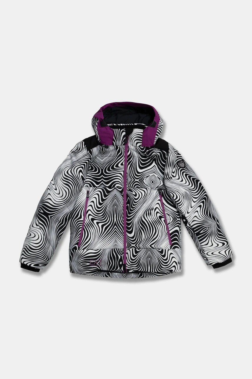 Detská lyžiarska bunda EA7 Emporio Armani čierna farba, 6DBG04 BNKCZ