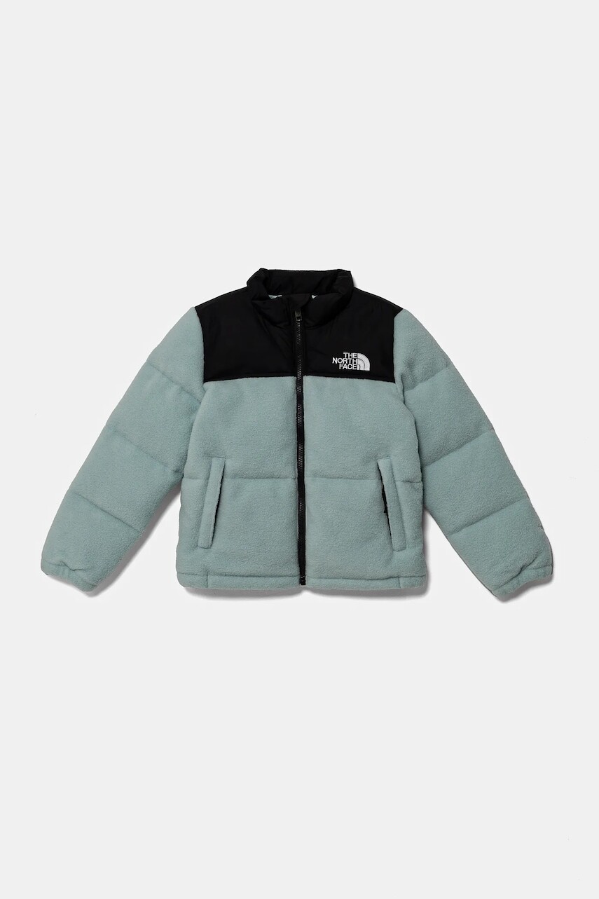 Detská páperová bunda The North Face KID 1996 RETRO NUPTSE JACKET tyrkysová farba, NF0A82TS1OC1