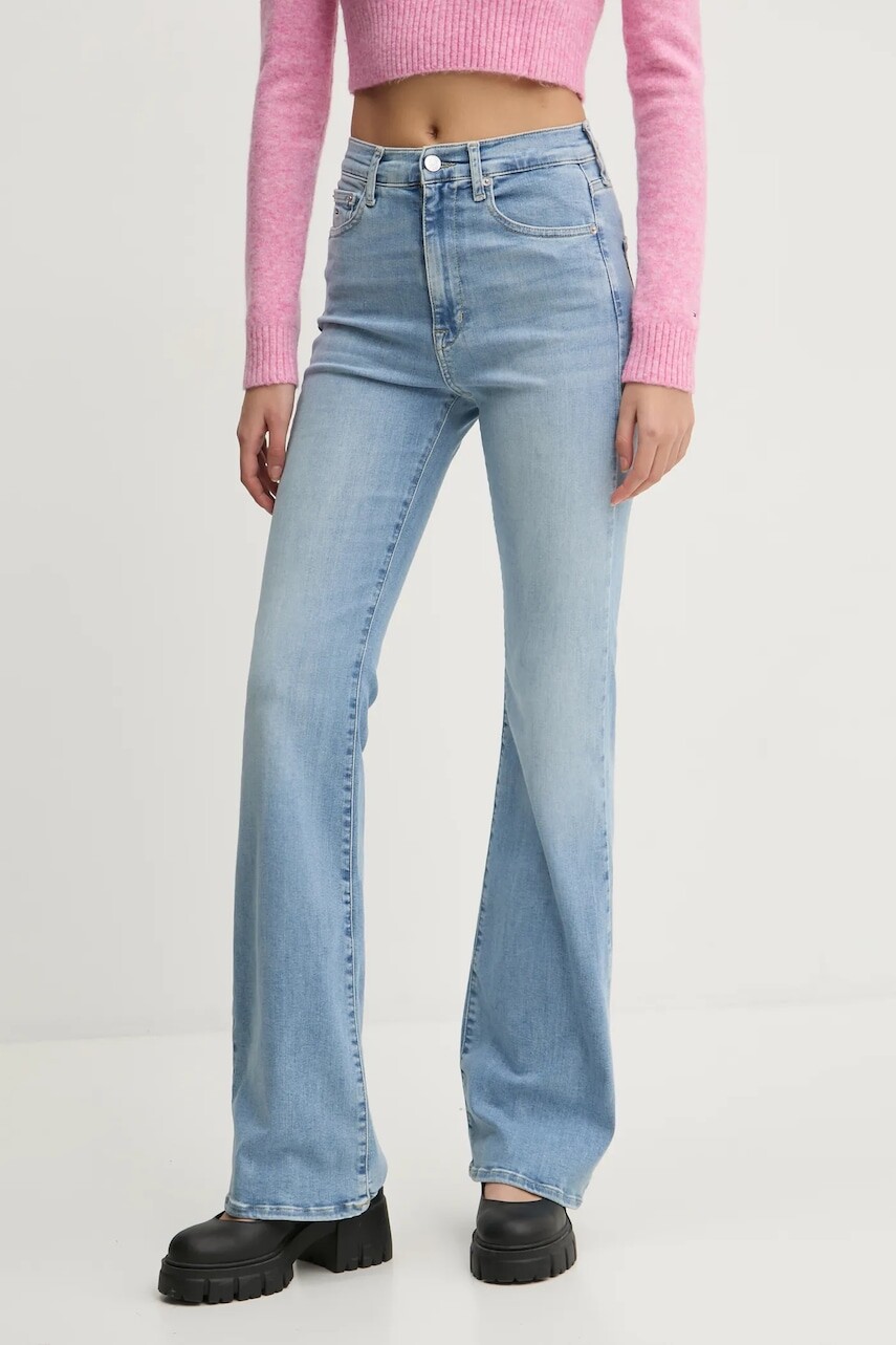 Rifle Tommy Jeans dámske, vysoký pás, DW0DW19568