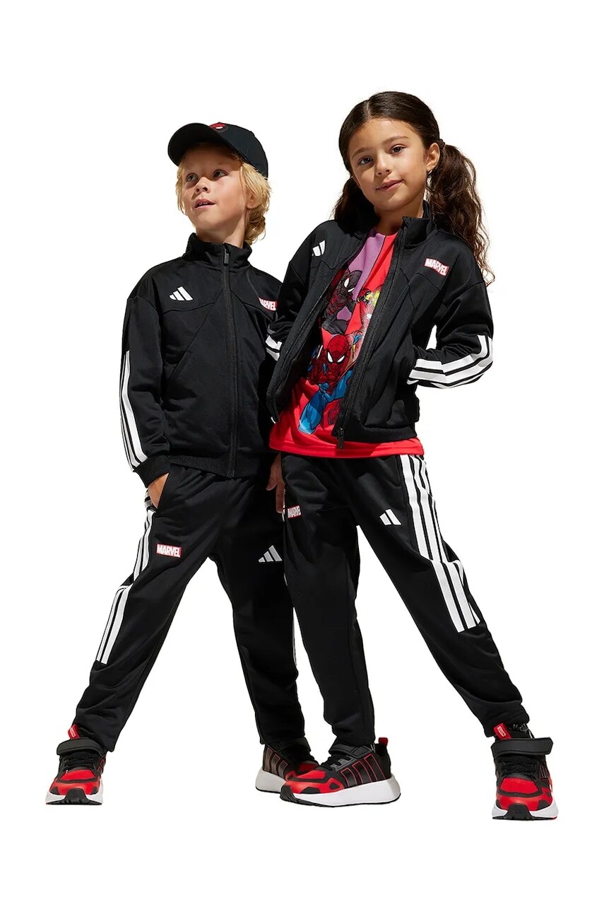Detská tepláková súprava adidas MRVL čierna farba, JF3657