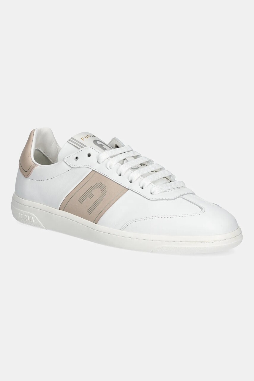 Kožené tenisky Furla Twist Lace-Up Sneaker biela farba, YJ18FTW BX3724 3742S
