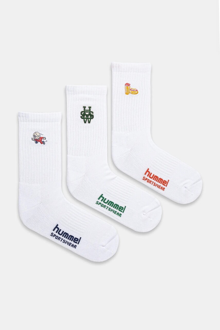 Ponožky Hummel 3-pak biela farba, 228035