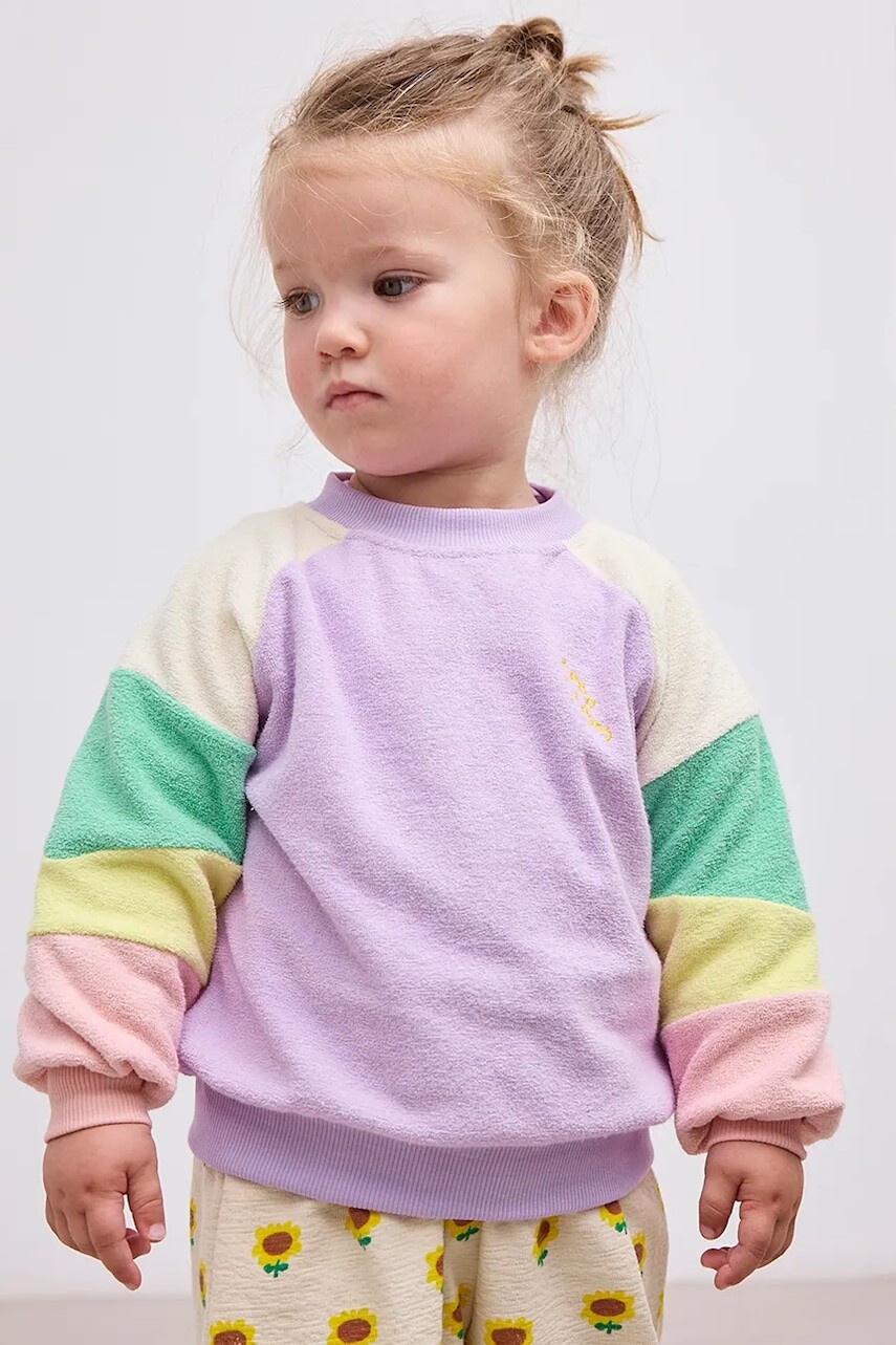Mikina pre bábätká Bobo Choses fialová farba, 125AB027