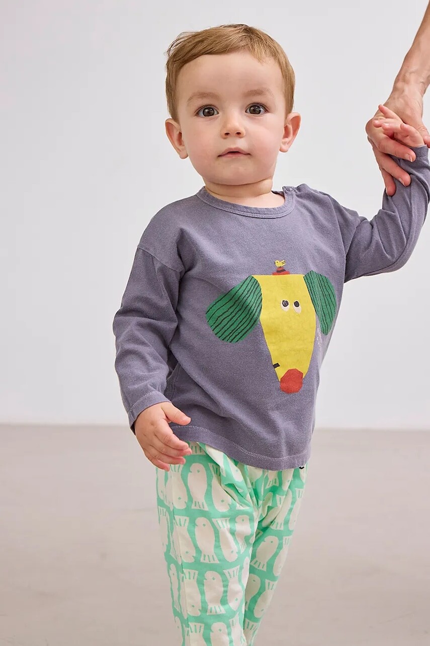 Detské bavlnené tričko s dlhým rukávom Bobo Choses Happy Dog 125AB017