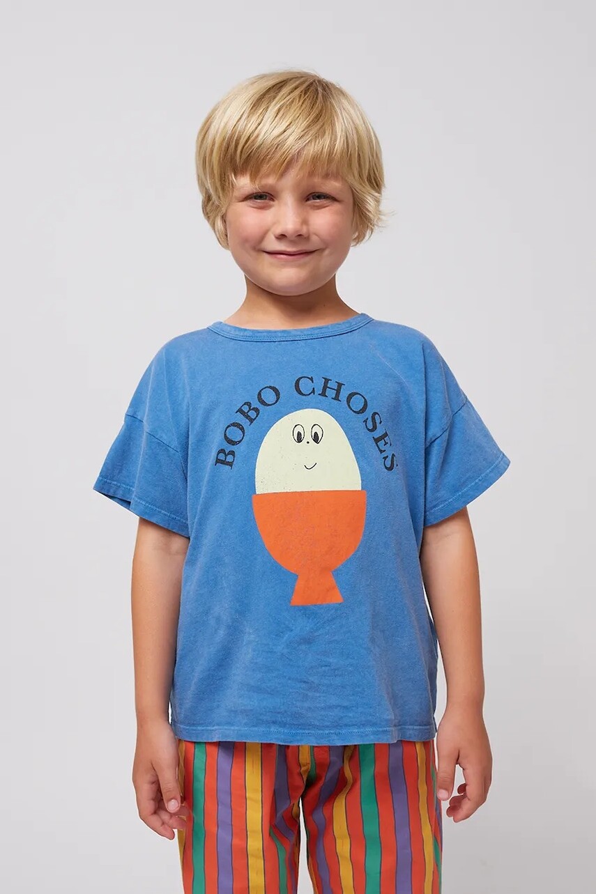 Detské bavlnené tričko Bobo Choses Morning Egg s potlačou, 125AC006