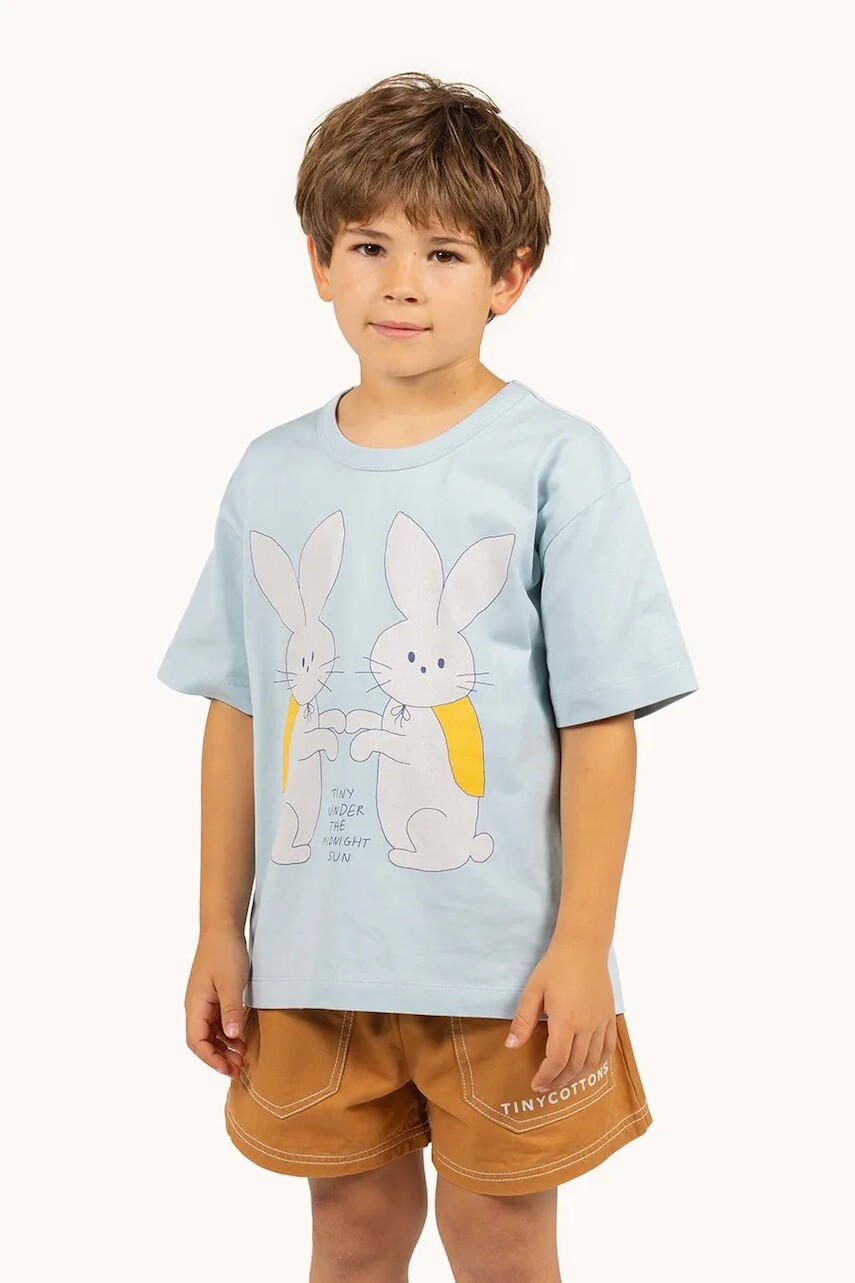 Detské bavlnené tričko Tinycottons BUNNIES GRAPHIC TEE s potlačou, SS25-075