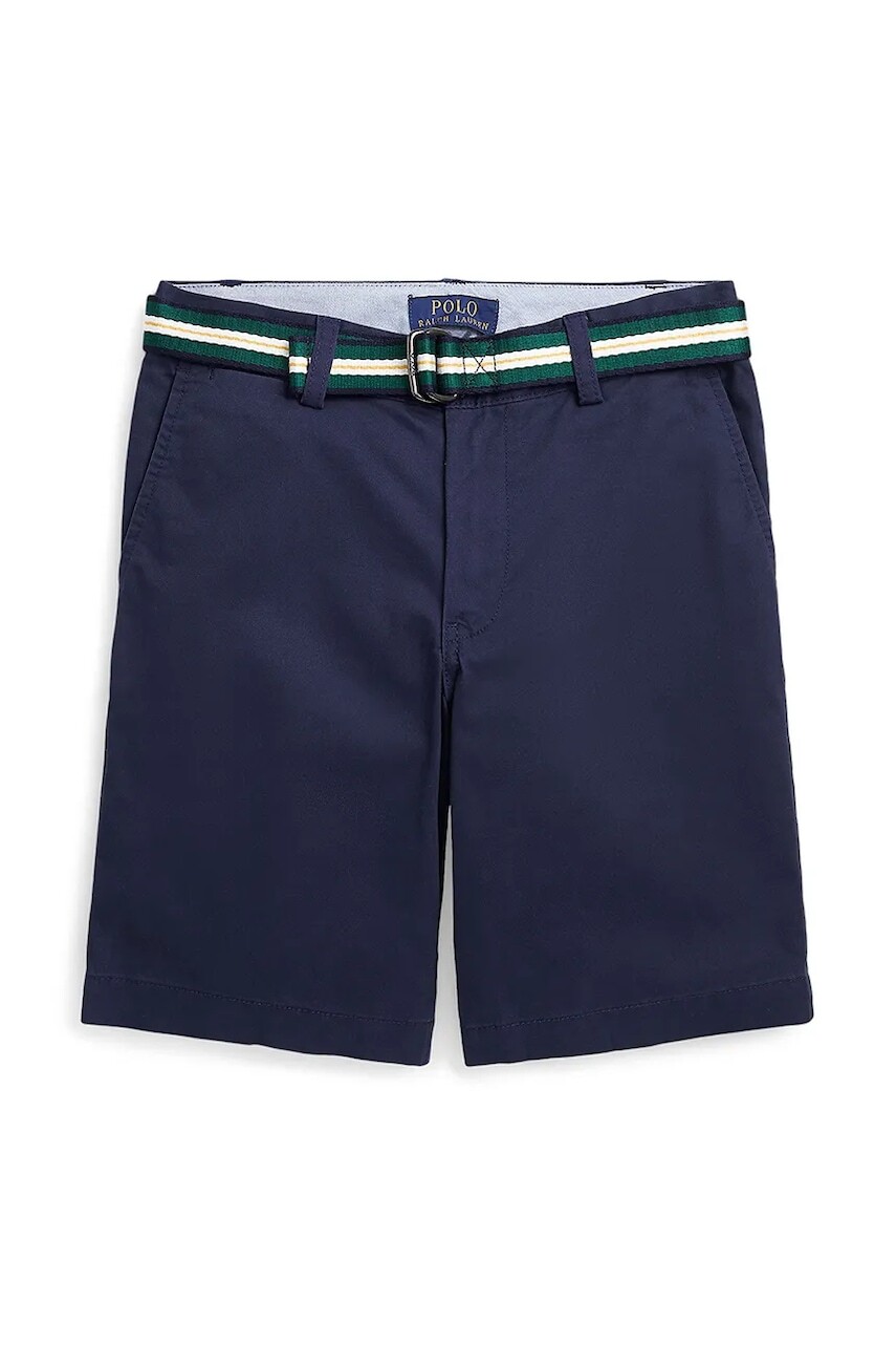Detské bavlnené šortky Polo Ralph Lauren tmavomodrá farba, nastaviteľný pás 323863960003