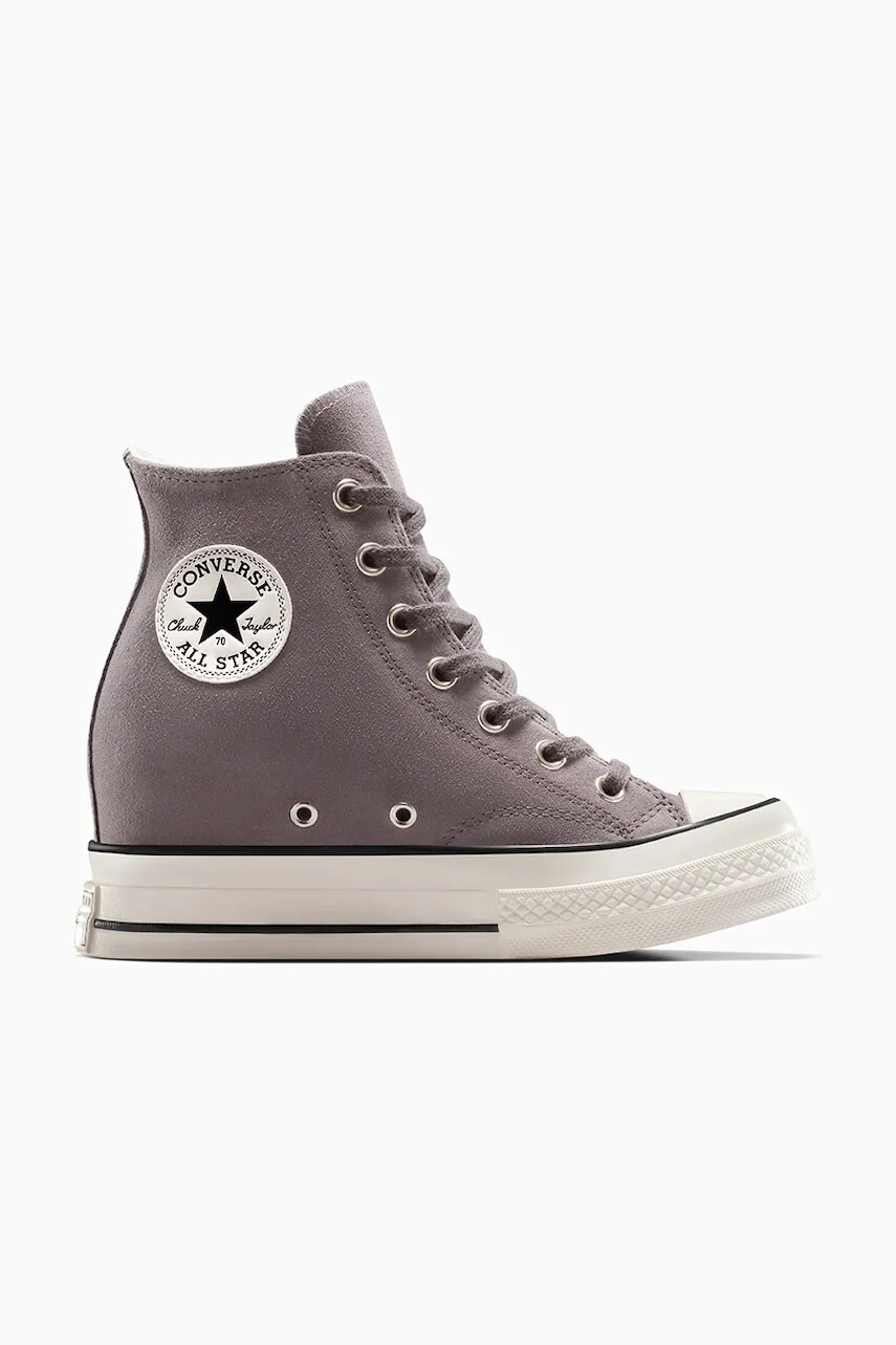 Semišové tenisky Converse Chuck 70 Wedge hnedá farba, A13834C