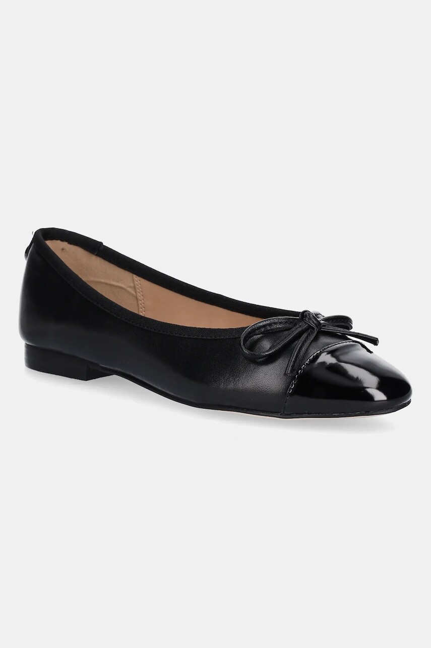 Kožené balerínky Steve Madden Ellison čierna farba, SM11002818