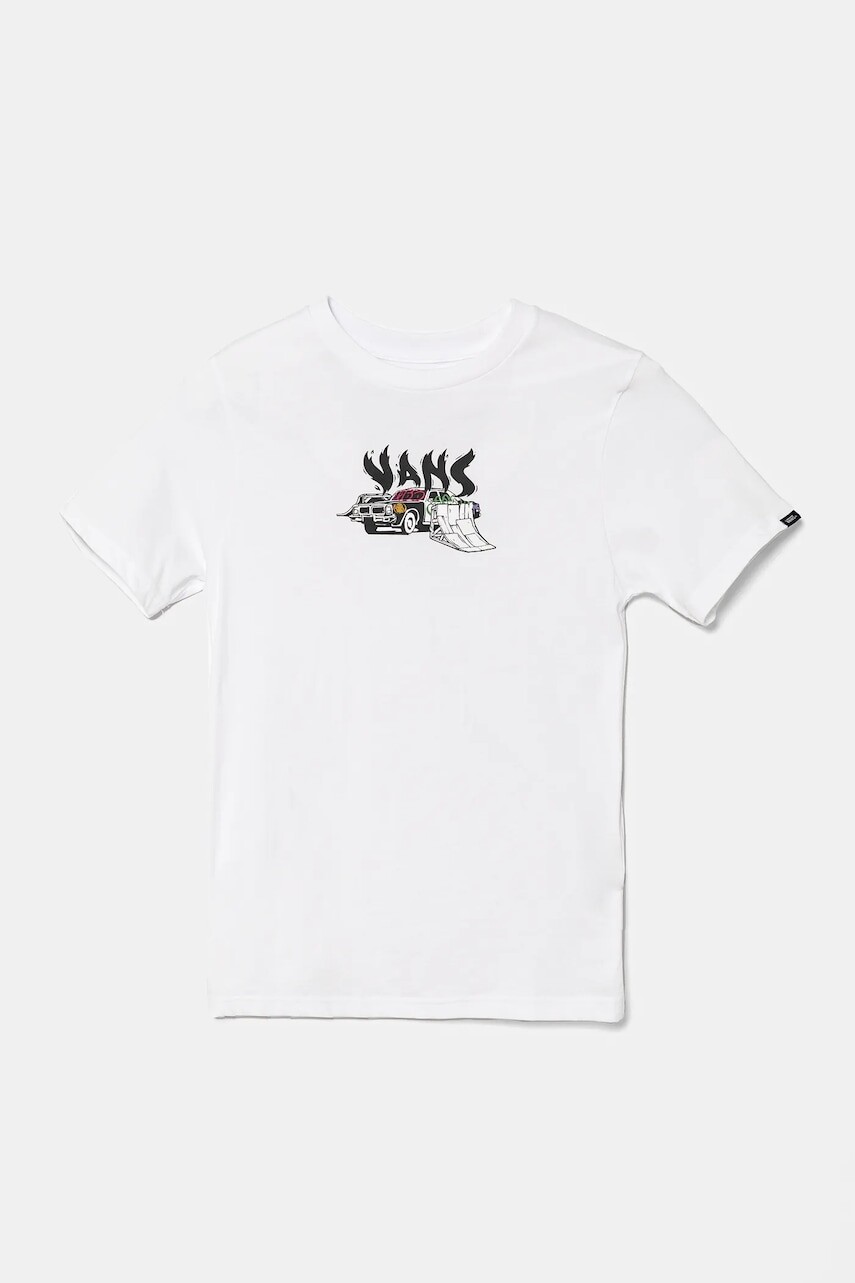 Detské bavlnené tričko Vans Copout biela farba, s potlačou, VN000MK1WHT1